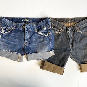 7 for all mankind jean shorts bundle